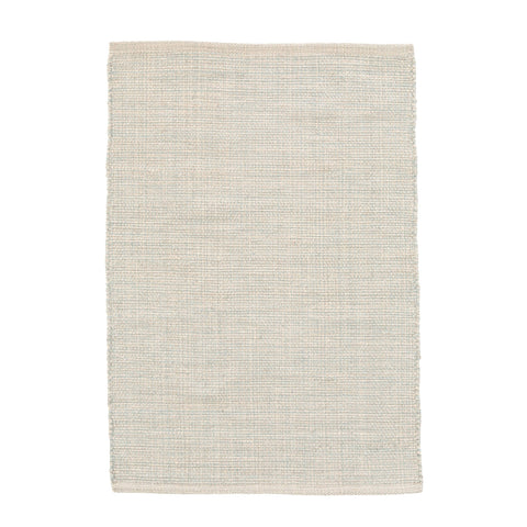 Marled Handwoven Cotton Rug | Light Blue