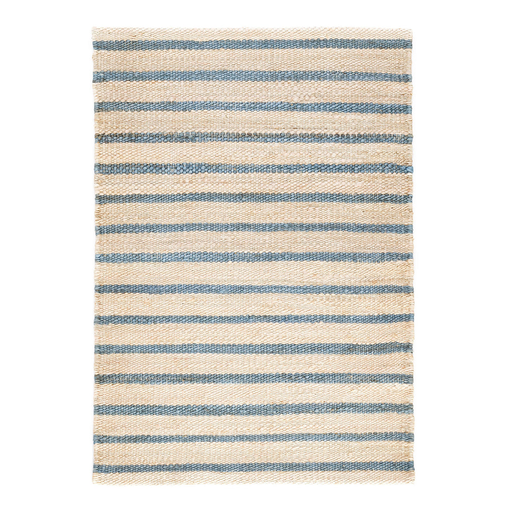 Moana Stripe Handwoven Jute Rug | Blue