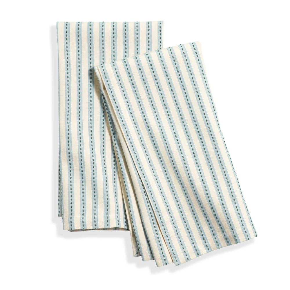 Bell Stripe Tea Towel Set of 2 | Blue
