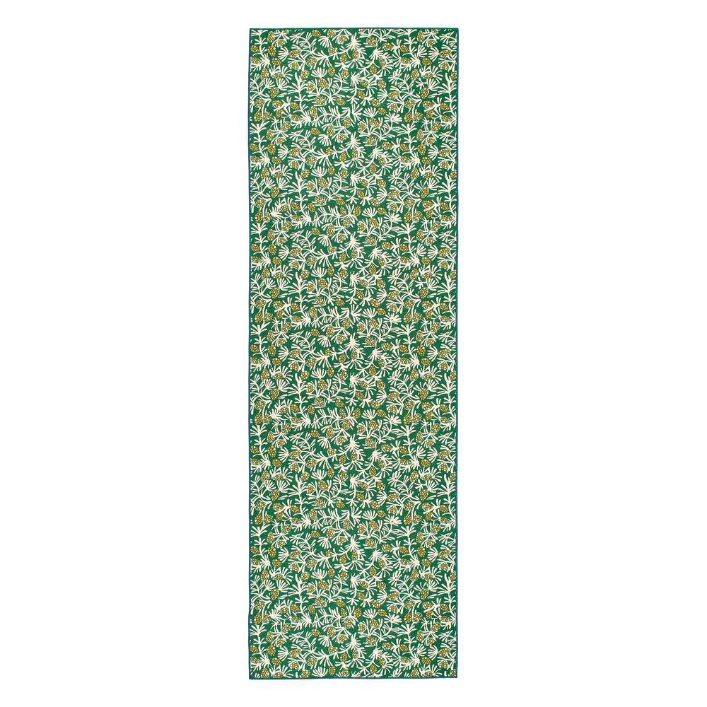 Winter Pinecones Machine Washable Rug | Green