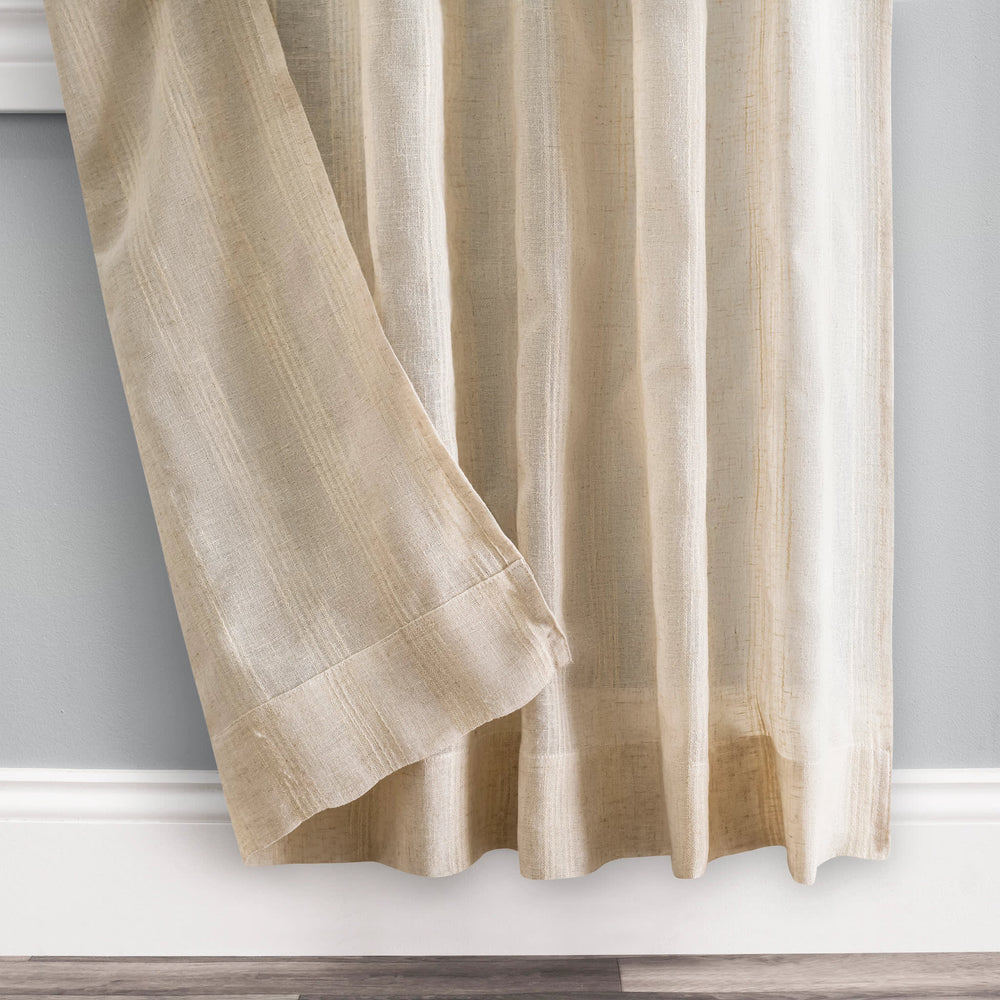 Textured Stripe Curtain Panel Pair | Natural