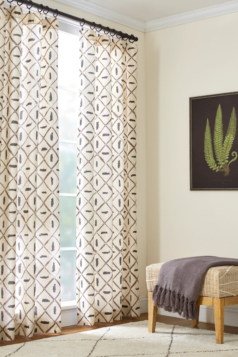 Tatum Curtain Panel | Ivory
