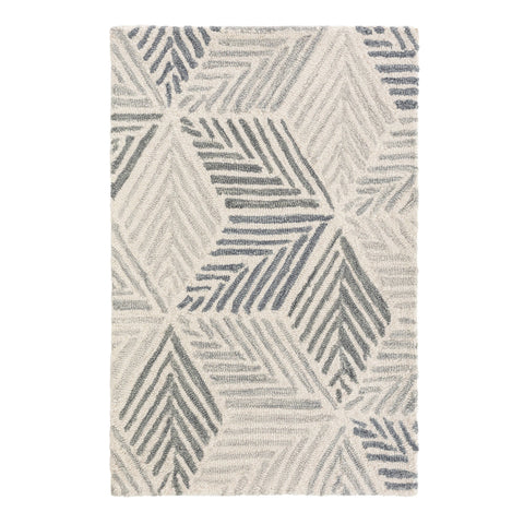 Karari Hand Hooked Wool Rug | Blue