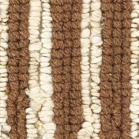 Calder Stripe Handwoven Jute Rug Swatch | Caramel