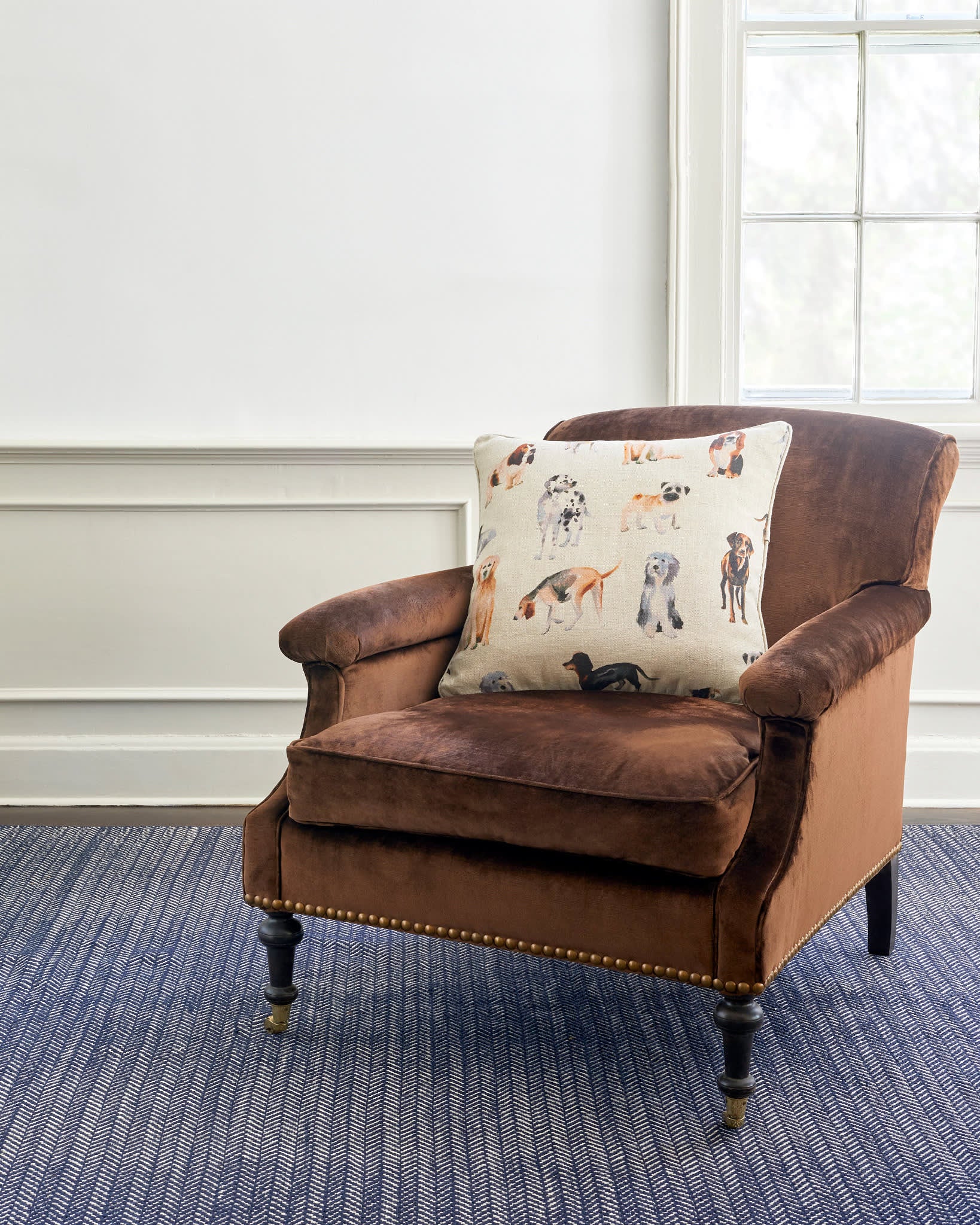 Herringbone Handwoven Cotton Rug | Indigo – Annie Selke
