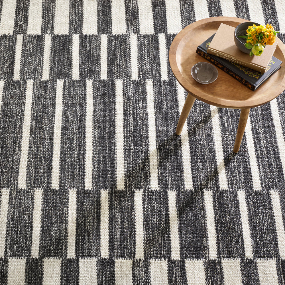 Heights Handwoven Wool Rug | Charcoal