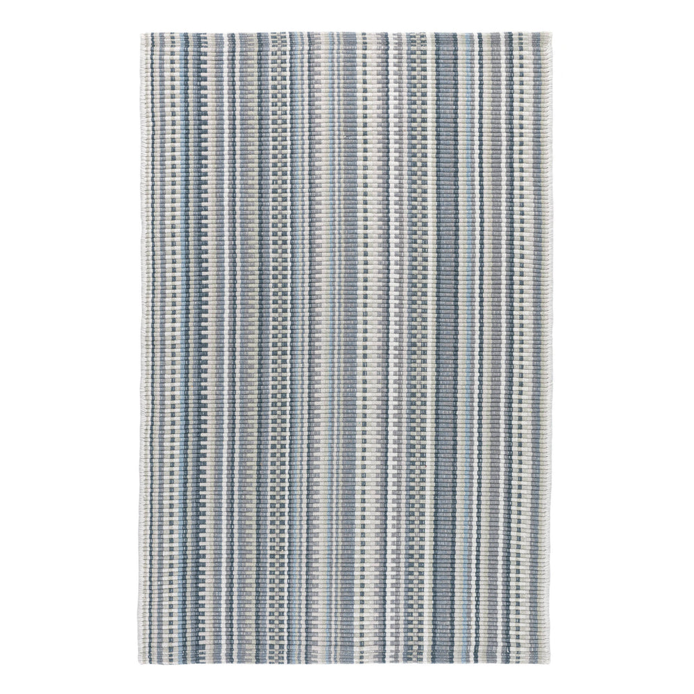 Lucky Stripe Handwoven Cotton Rug | Grey