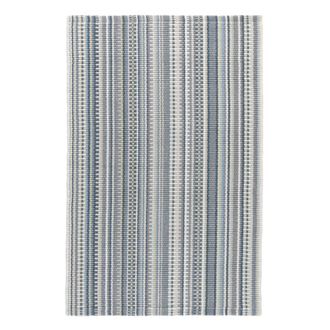 Lucky Stripe Handwoven Cotton Rug | Grey
