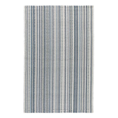 Lucky Stripe Handwoven Cotton Rug | Grey