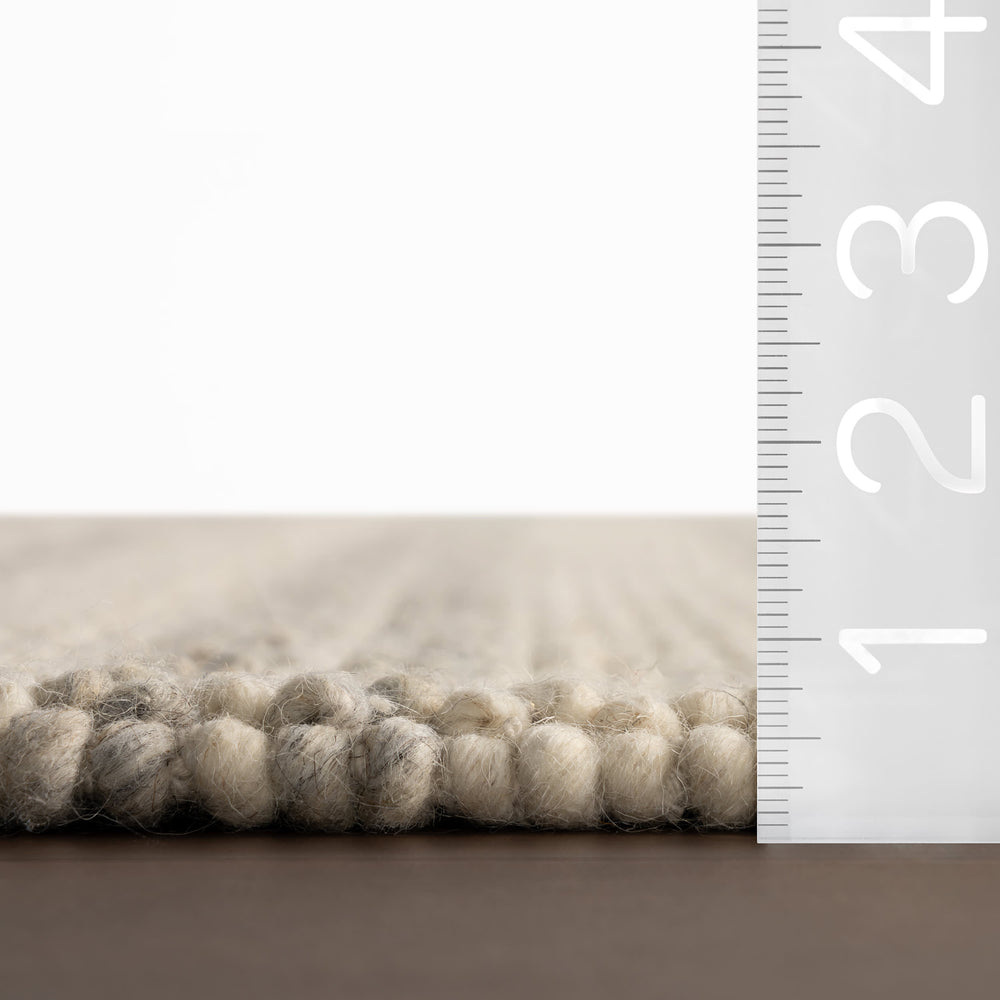 Venit Modern Striped Farmhouse Rug | Beige