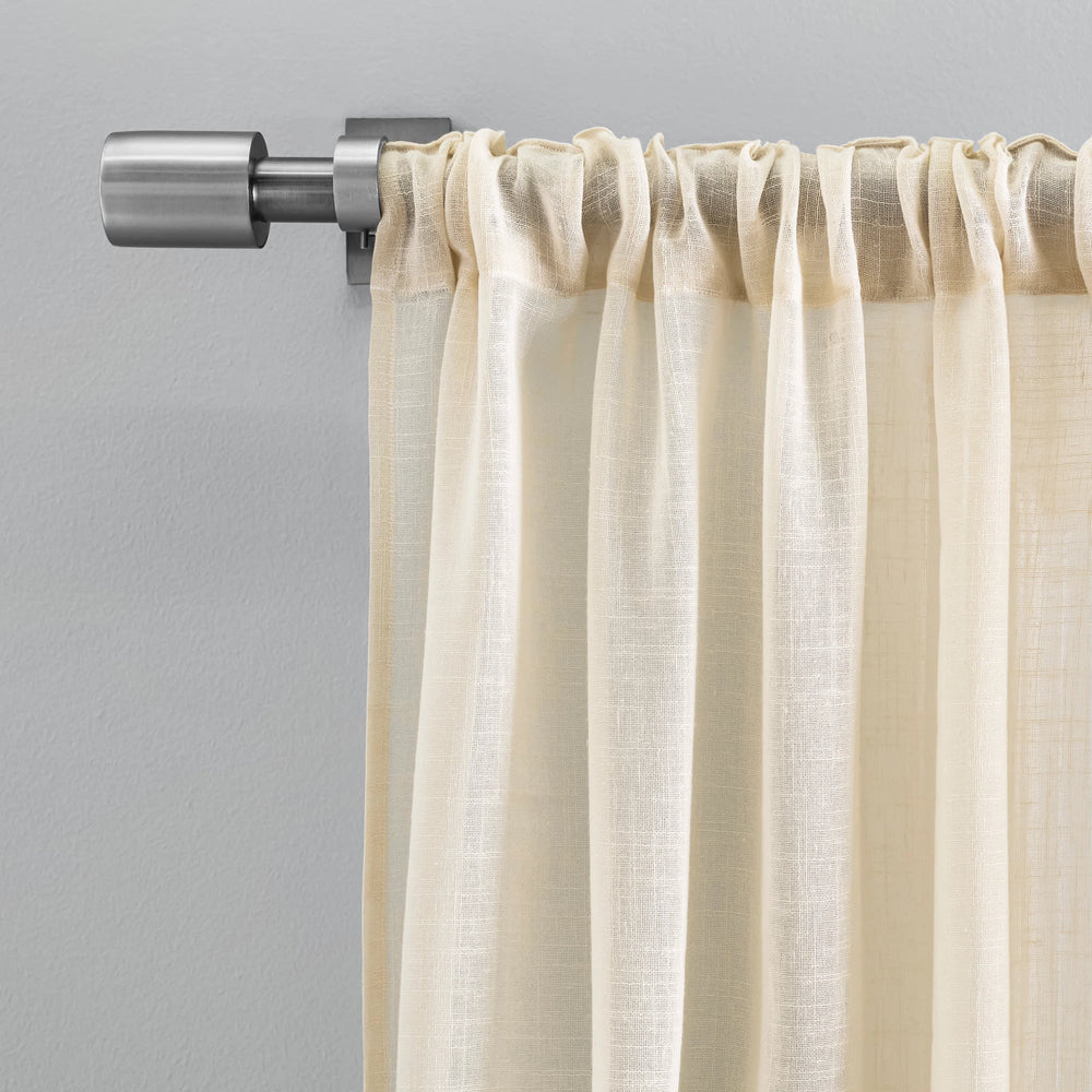 Textured Solid Curtain Panel Pair | Natural