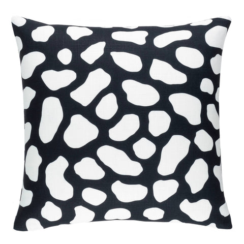 Pebbles Indoor/Outdoor Decorative Pillow Cover | Black