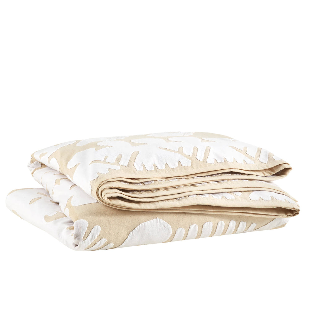 Knight Wood Cutwork Coverlet | Natural