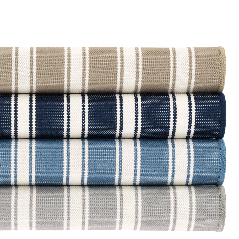 Maysville Stripe Woven Indoor/Outdoor Custom Rug | Khaki