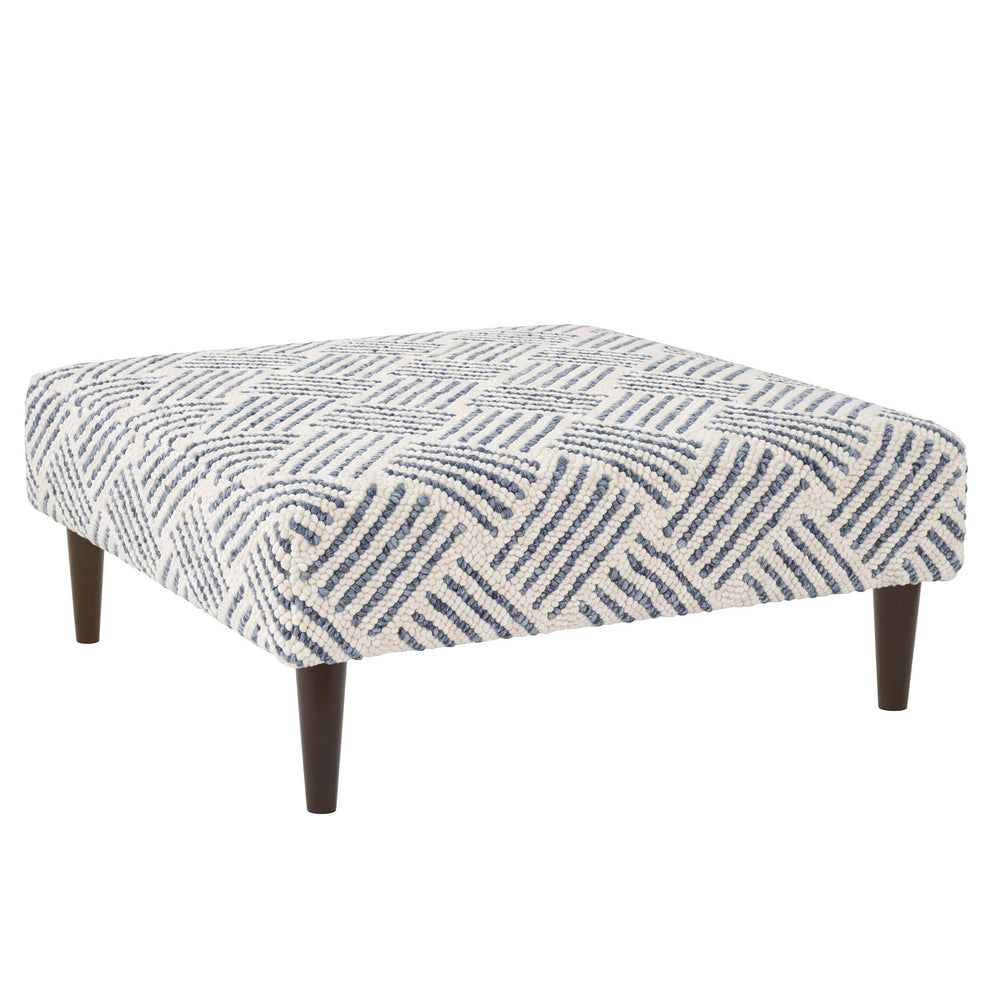 Layers Rug Ottoman | Indigo