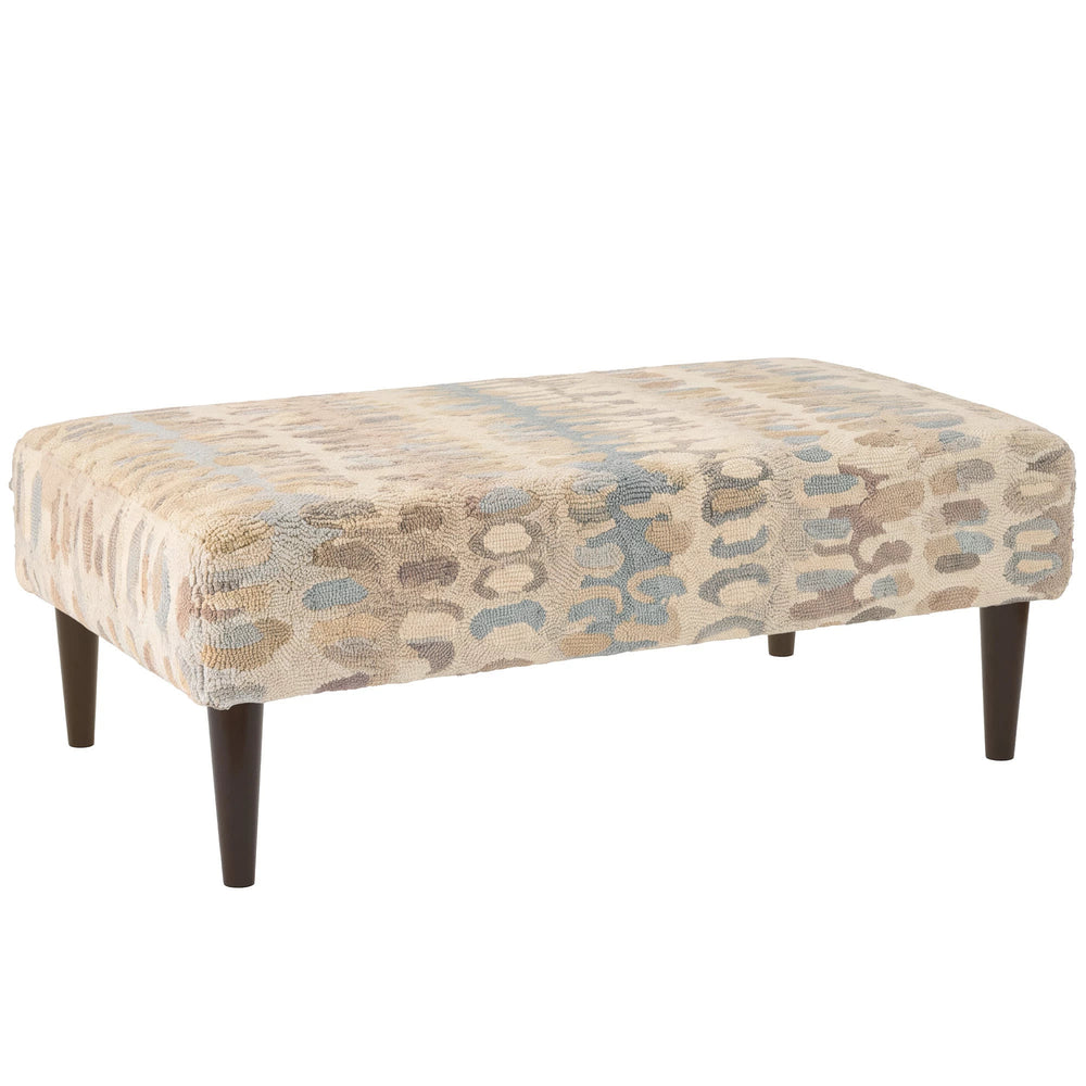 Paint Chip Rug Ottoman | Natural
