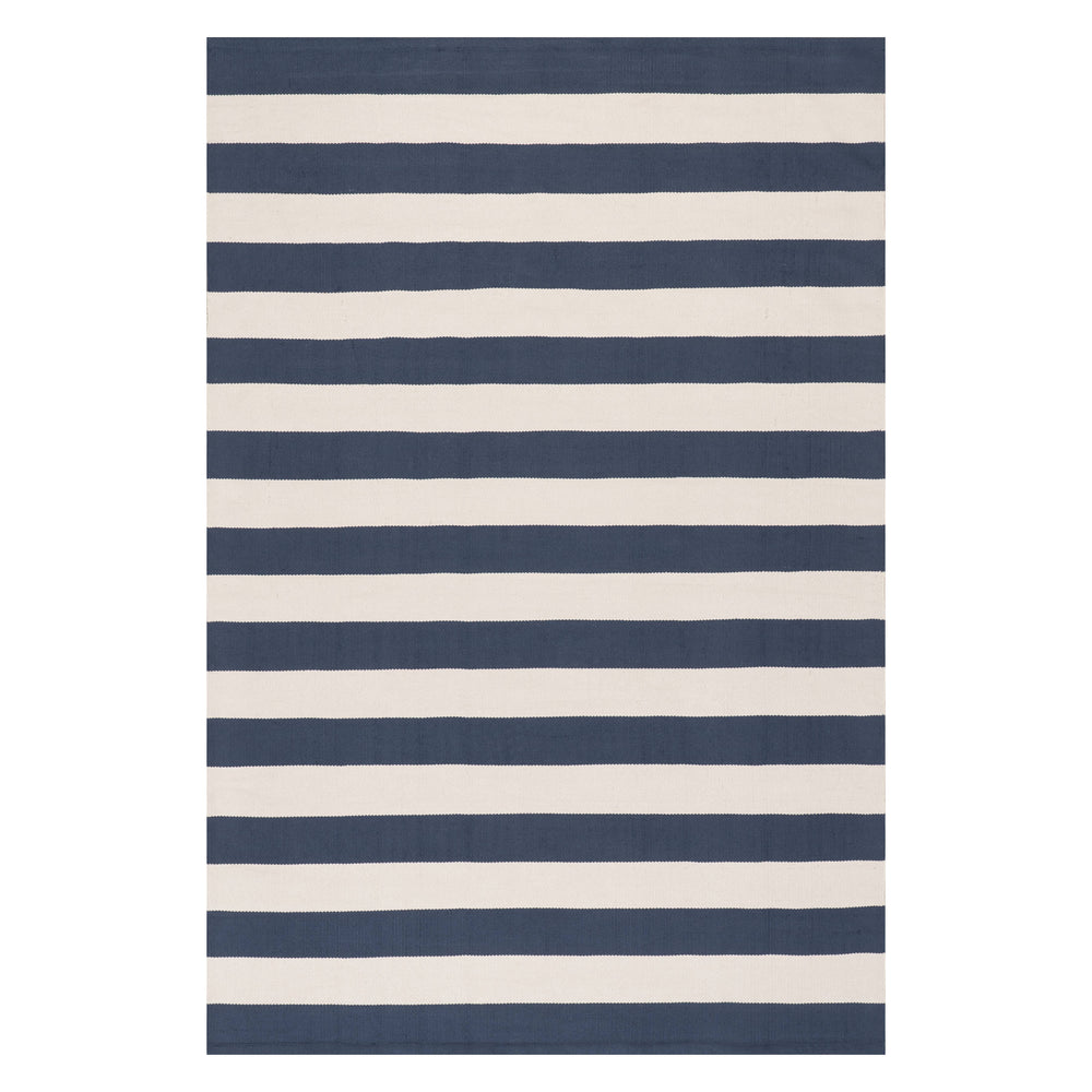 Banks Stripe Handwoven Indoor/Outdoor Rug | Navy