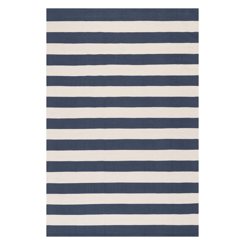 Banks Stripe Handwoven Indoor/Outdoor Rug | Navy