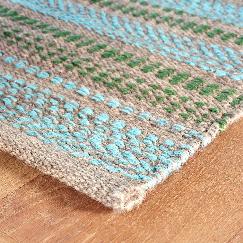 Sooner Than Later Handwoven Indoor/Outdoor Rug | Aqua