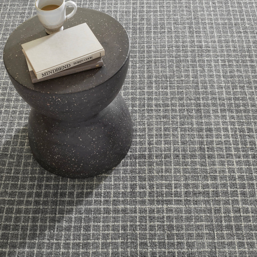 Conall Hand Micro Hooked Wool Rug | Grey