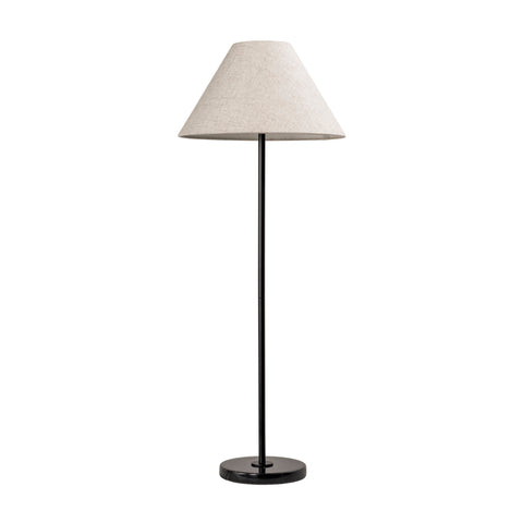 38-inch Iron Torchiere Industrial Table Lamp | Black