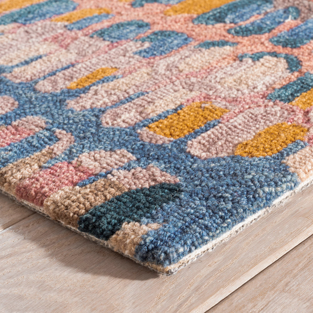 Paint Chip Hand Micro Hooked Wool Rug | Coral
