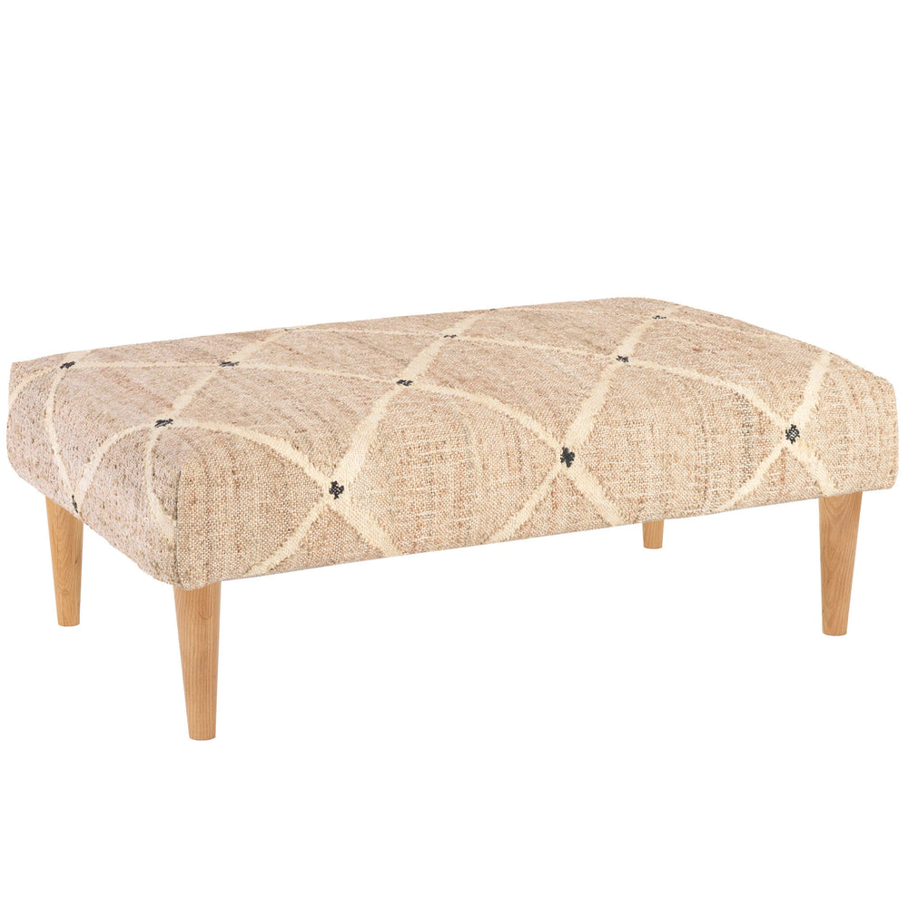 Kali Natural Custom Rug Ottoman | Natural