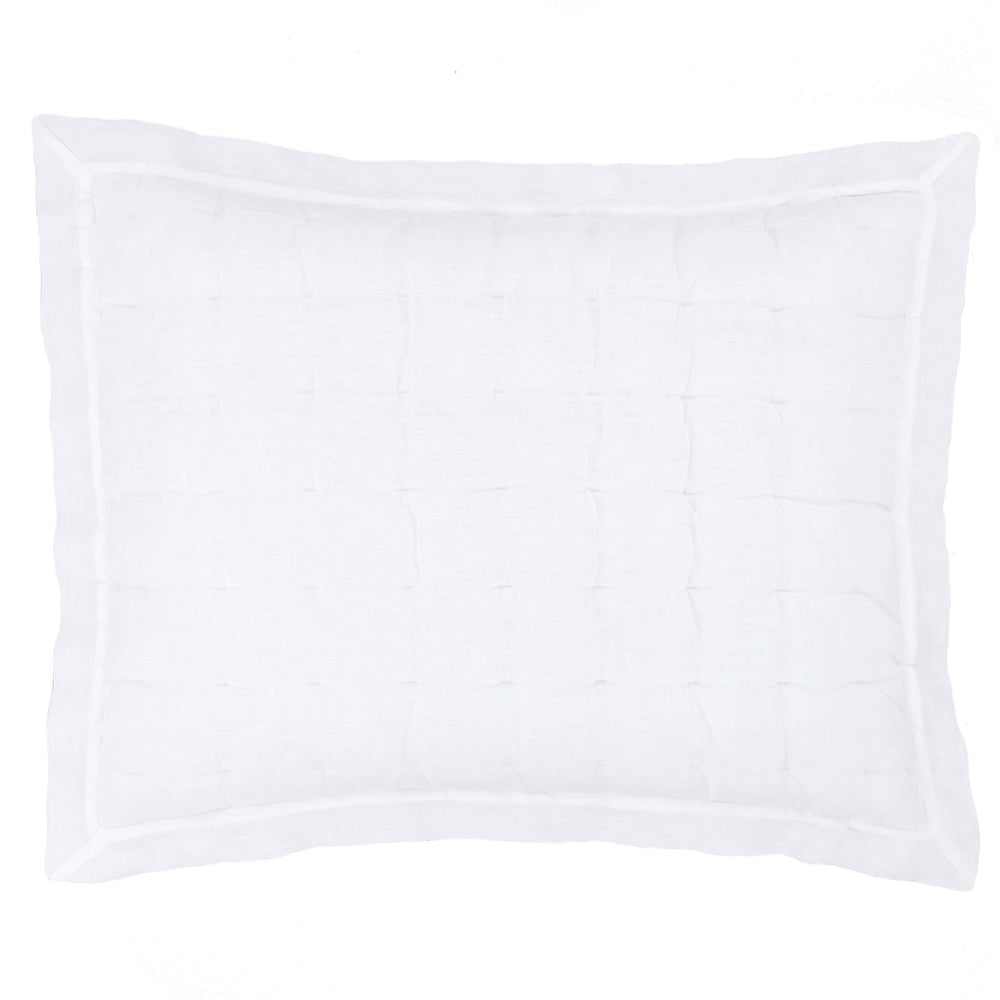 Lush Linen Puff Sham | White