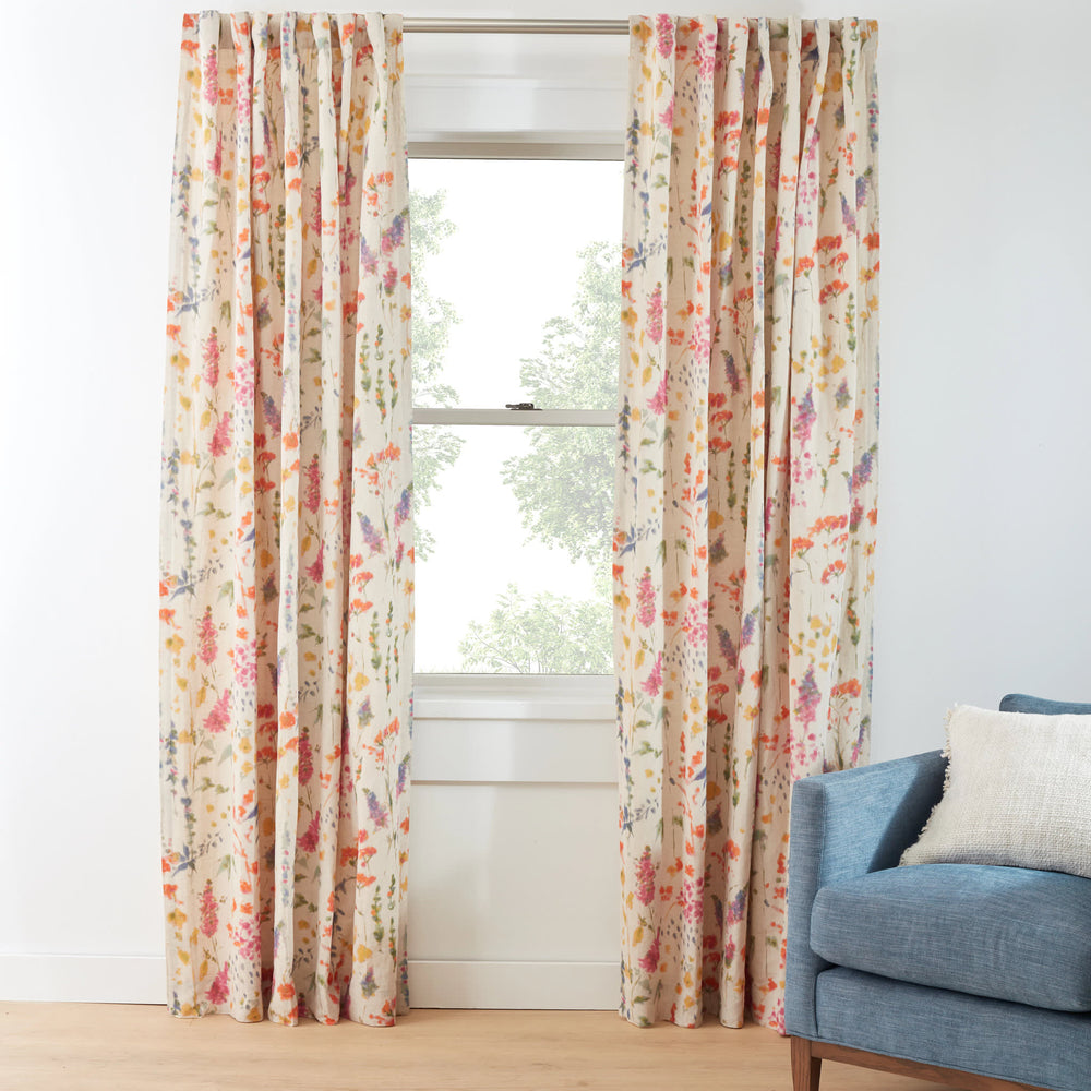 Pressed Flowers Curtain Panel | Multi