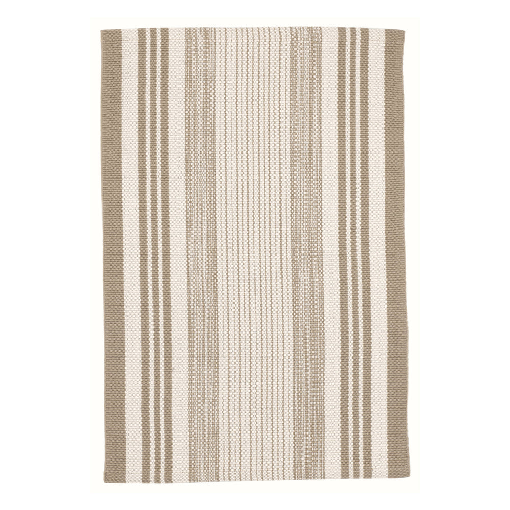 Quincy Stripe Handwoven Indoor/Outdoor Rug | Khaki