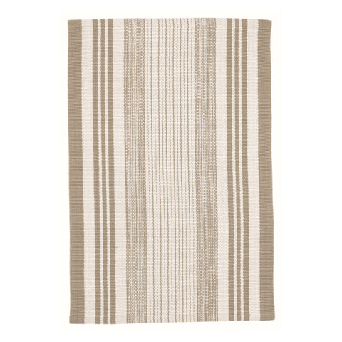 Quincy Stripe Handwoven Indoor/Outdoor Rug | Khaki