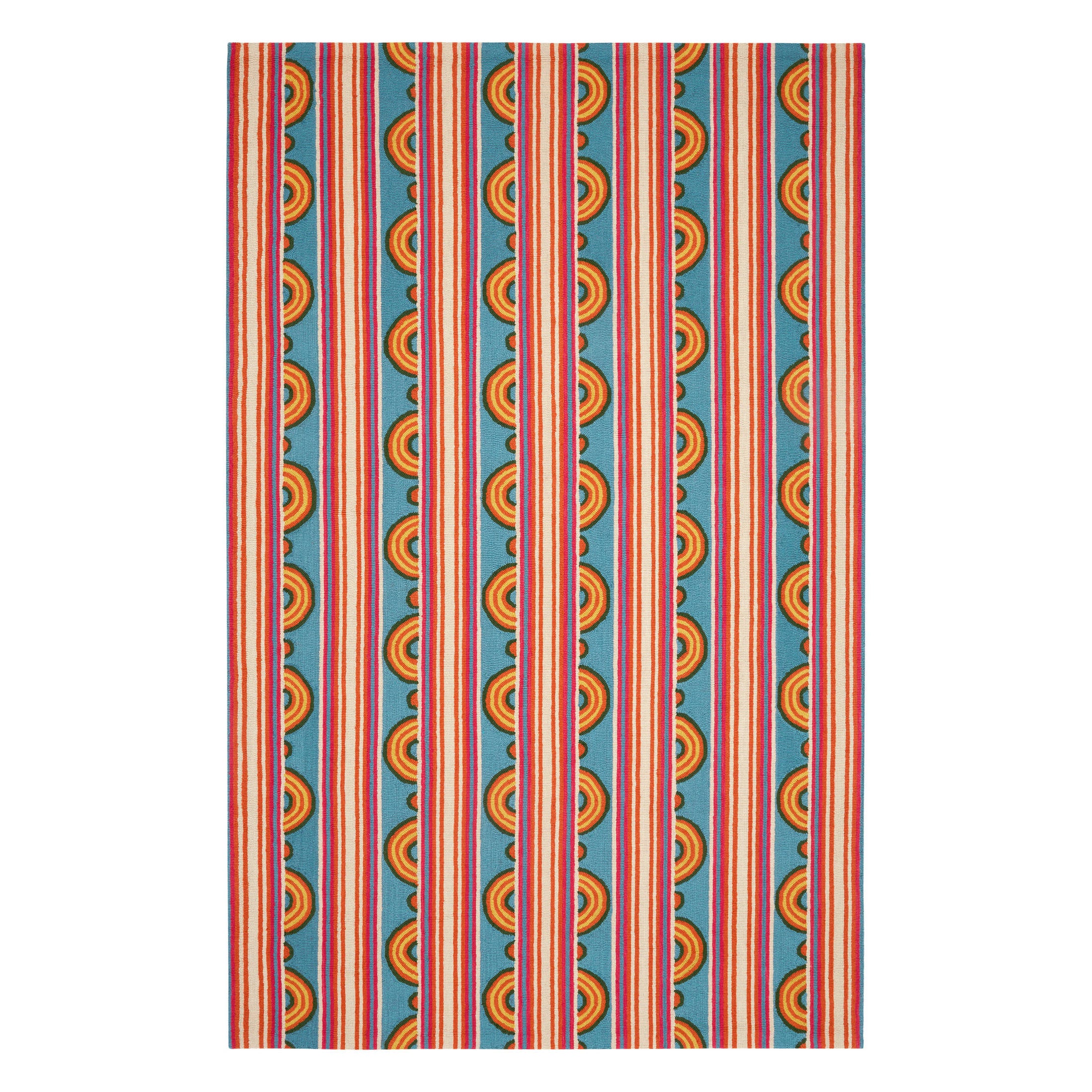 Colorful Button Area Rug Button Hand Micro Hooked Wool Rug | Multi – Annie Selke