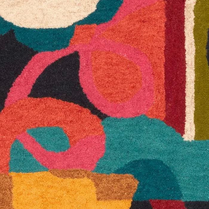 Field of Dreams Hand Tufted Wool Rug Swatch | Multi