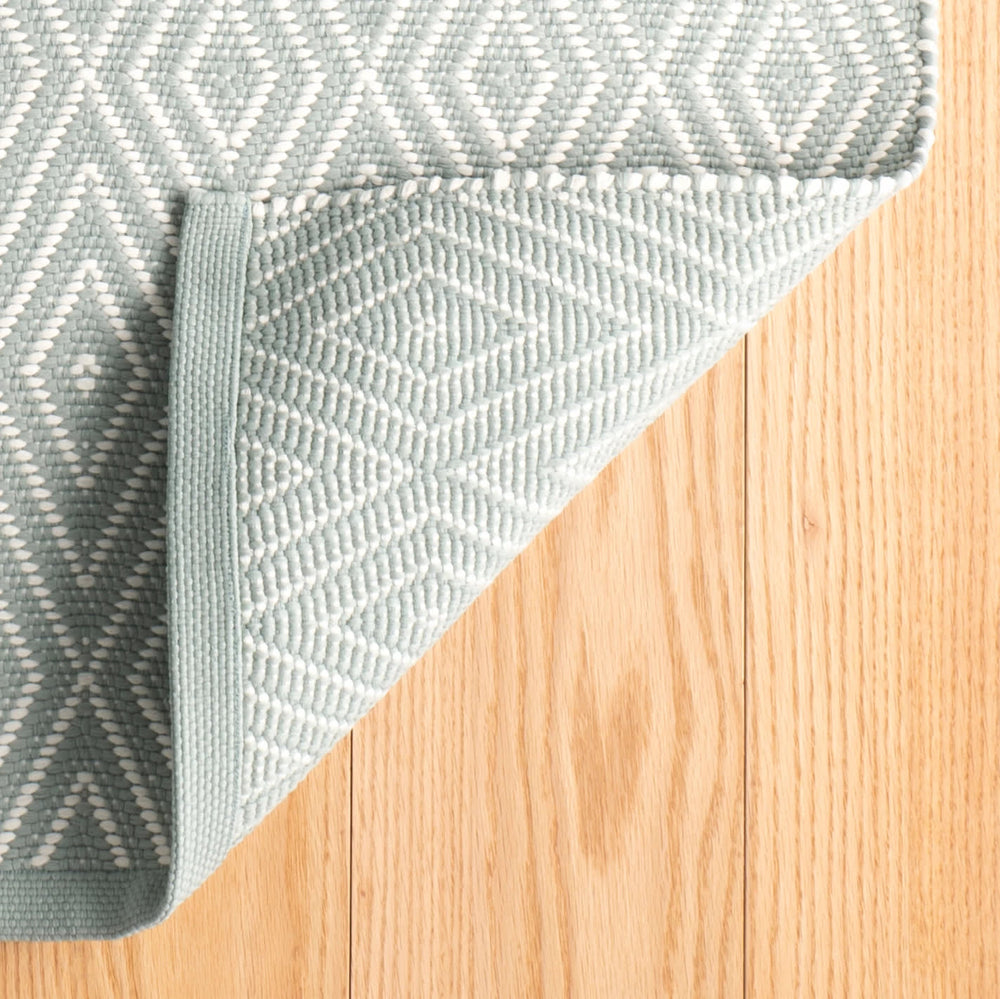 Diamond Handwoven Indoor/Outdoor Rug | Light Blue/Ivory
