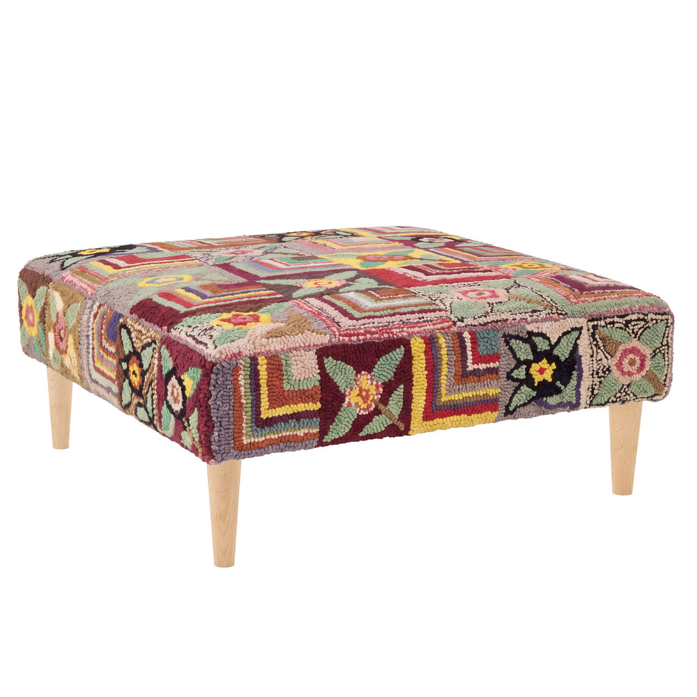Gypsy Rose Rug Ottoman | Multi