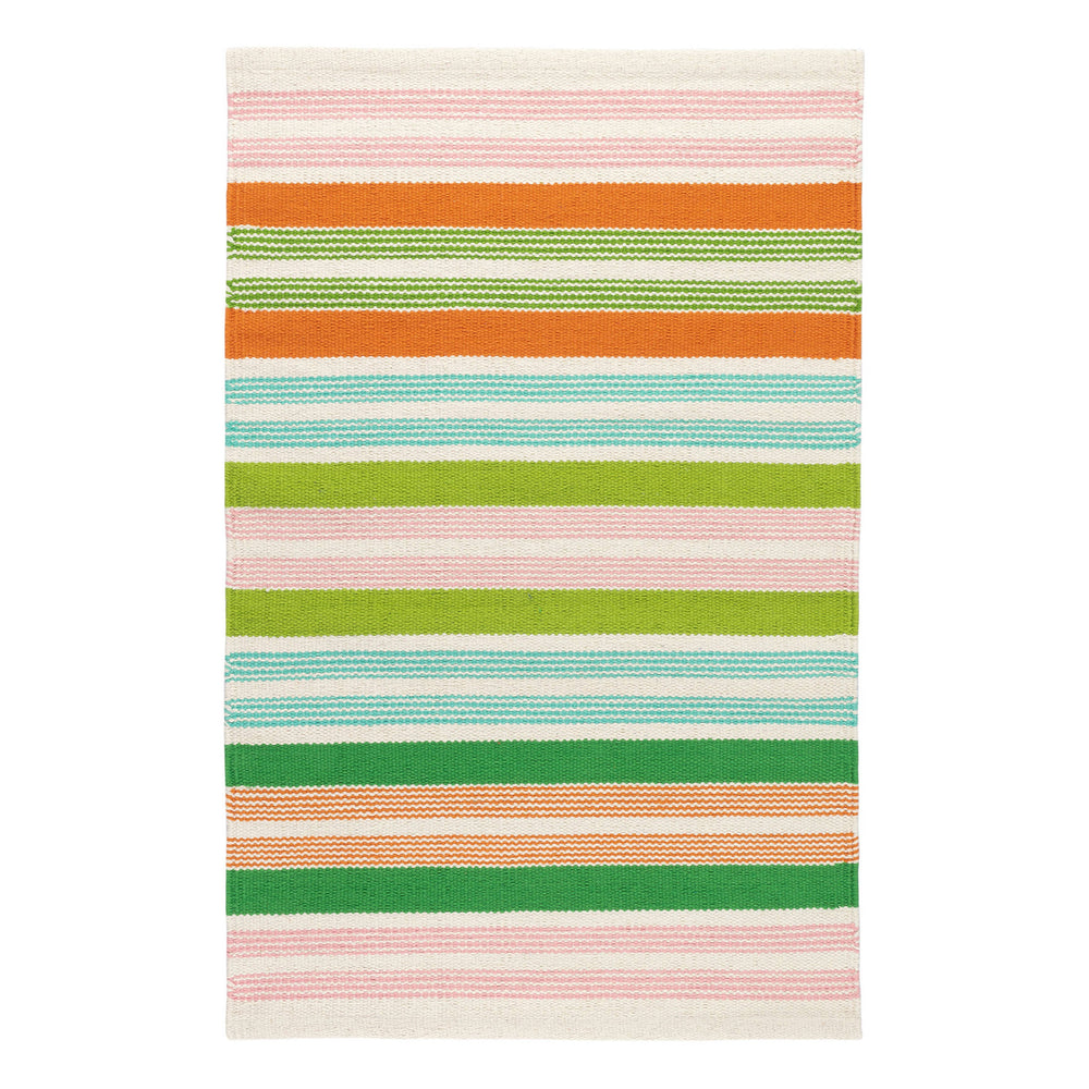 Wavy Stripe Handwoven Cotton Rug | Spring