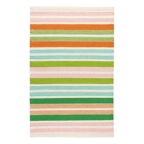 Wavy Stripe Handwoven Cotton Rug | Spring