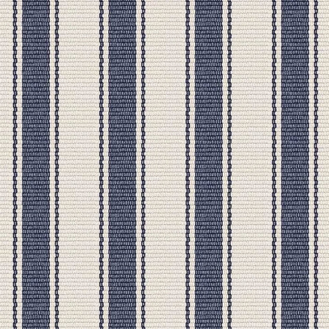 Awning Stripe Machine Washable Rug Swatch | Blue