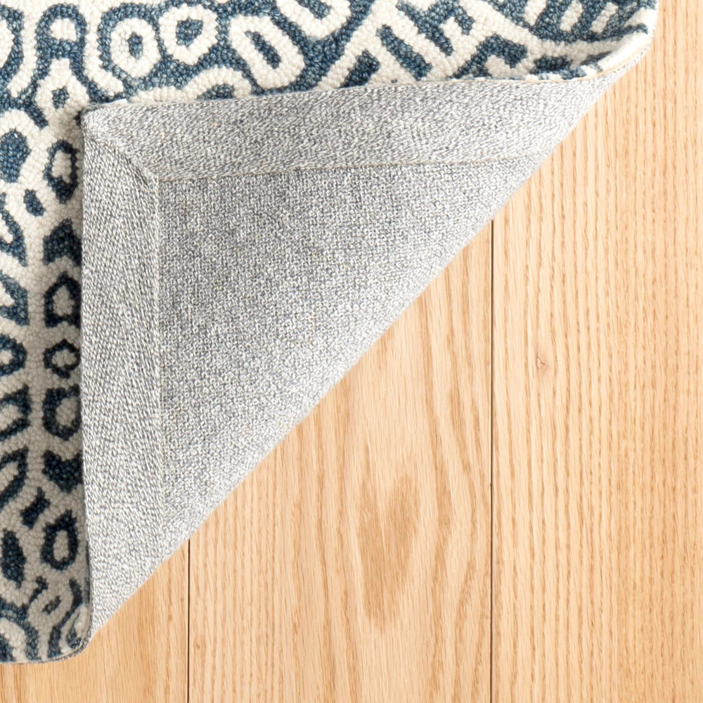 Temple Hand Micro Hooked Wool Rug | Ink
