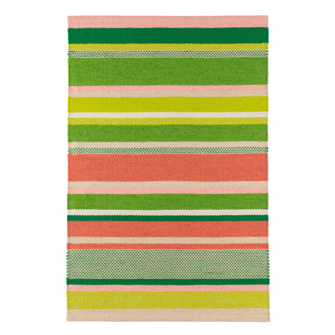 Seed Stitch Stripe Handwoven Indoor/Outdoor Rug | Watermelon