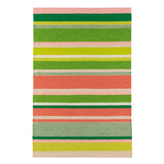 Seed Stitch Stripe Handwoven Indoor/Outdoor Rug | Watermelon