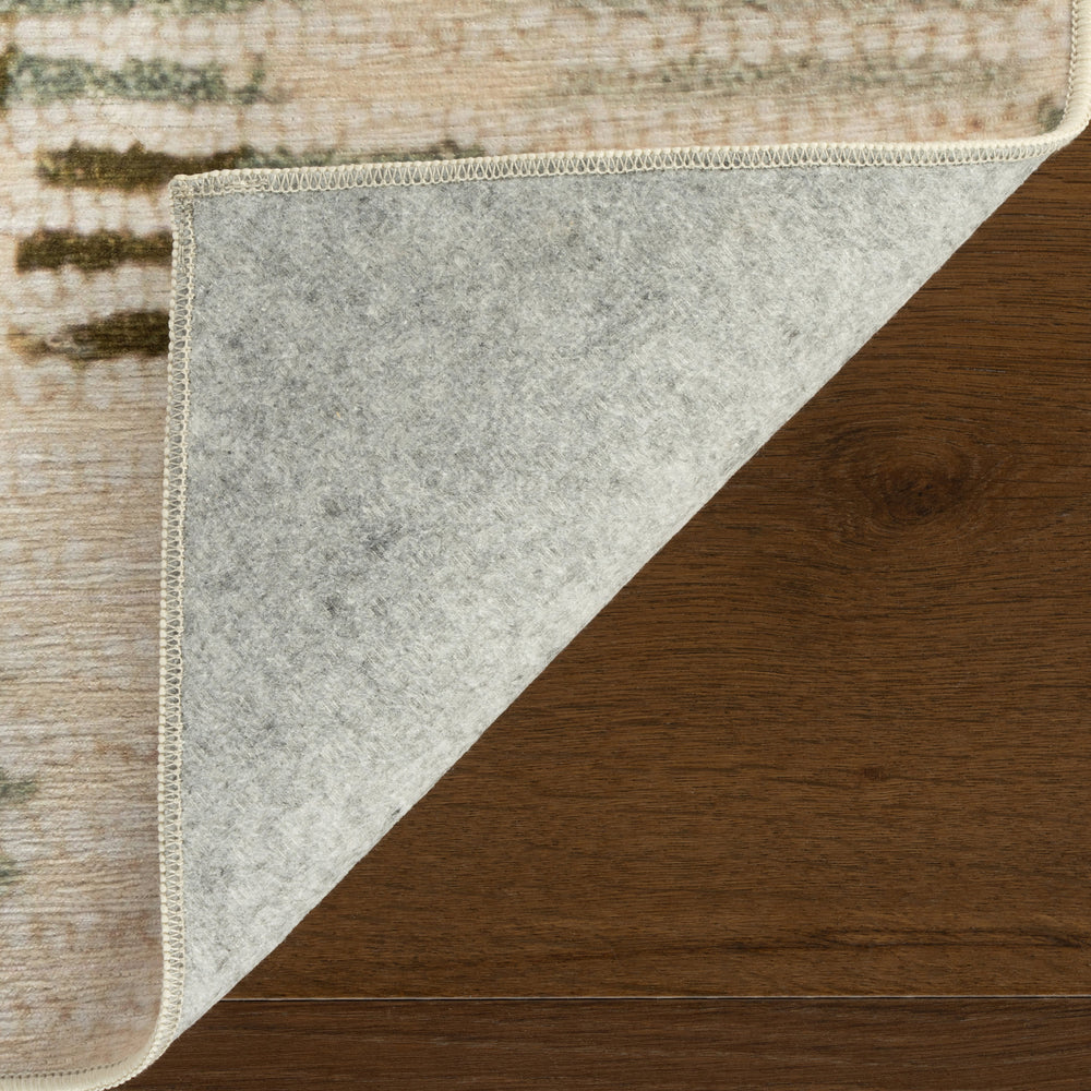 Orzalla Southwestern Diamond Washable Rug | Green