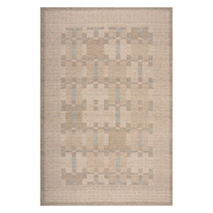 Nefe Bordered Washable Rug | Brown
