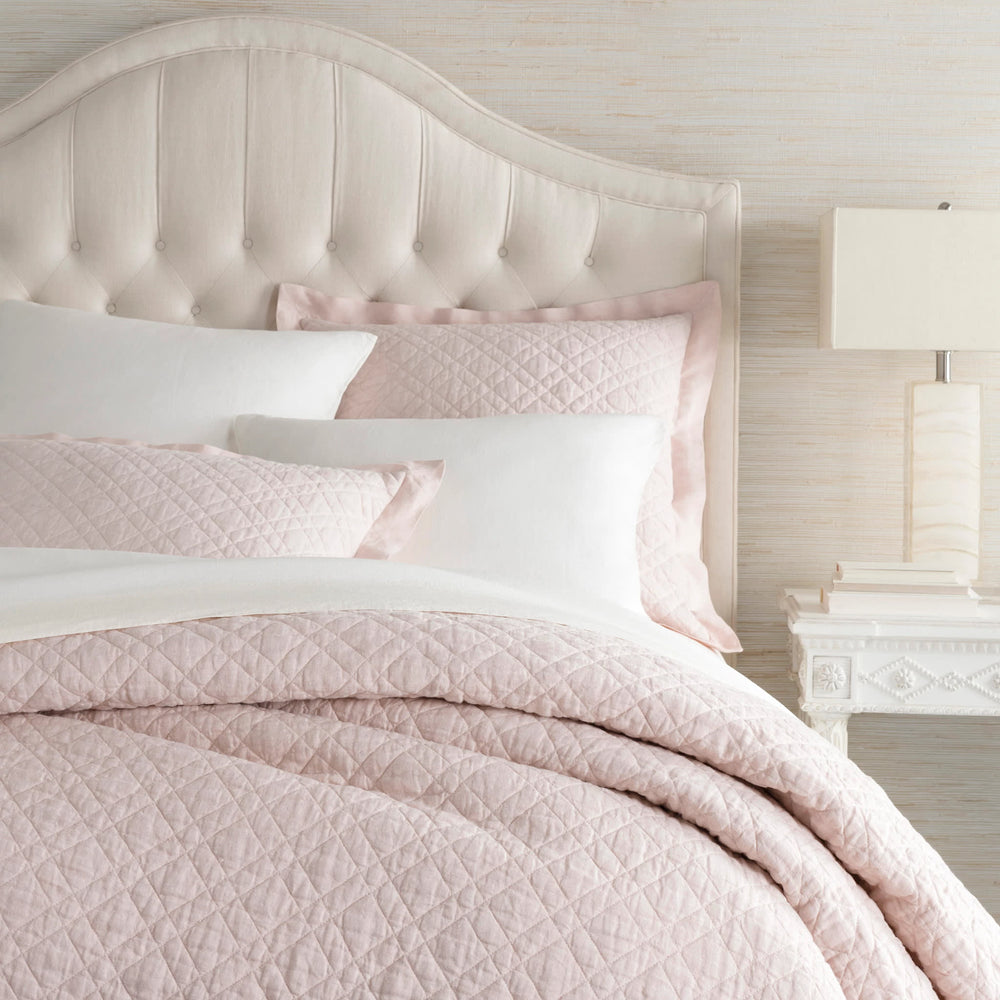 Washed Linen Quilt | Slipper Pink