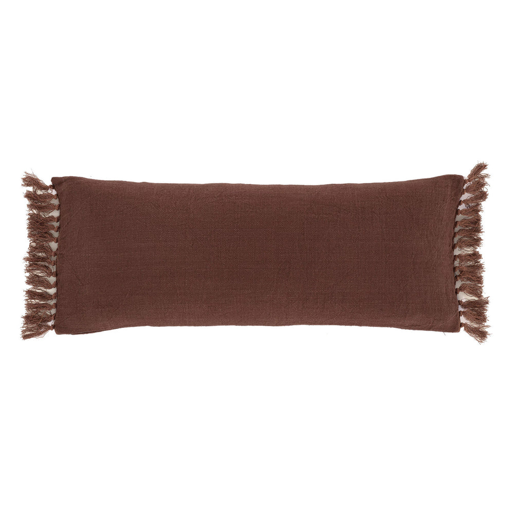 Evelyn Linen Decorative Pillow Cover | Russet