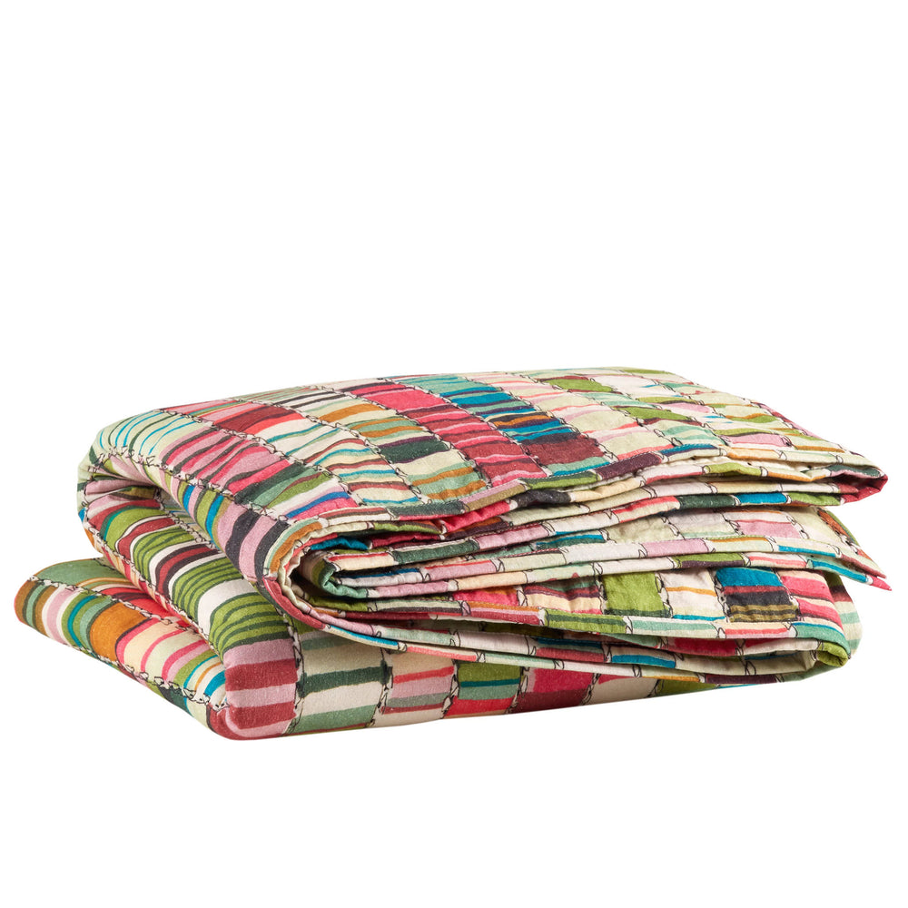 Penelope Stripe Coverlet | Multi