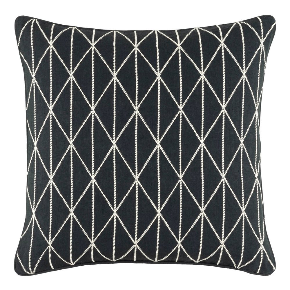 Adger Embroidered Decorative Pillow Cover | Granite