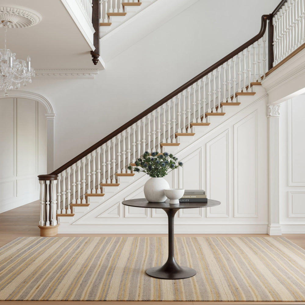 Marn Striped Handmade Jute Rug | Sand