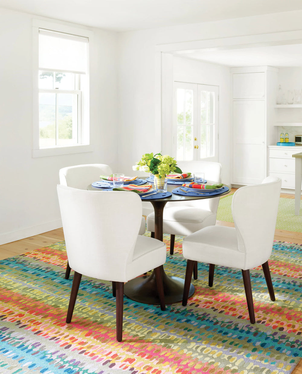 Paint Chip Hand Micro Hooked Wool Rug | Multi