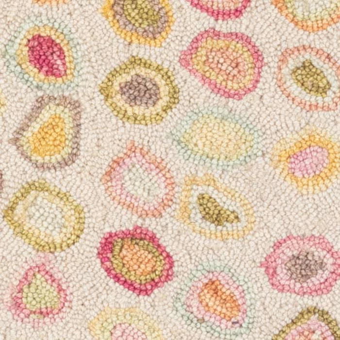 Cats Paw Hand Micro Hooked Wool Rug Swatch | Pastel